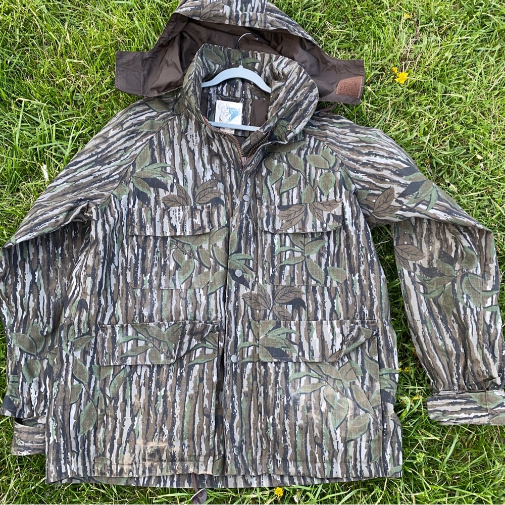 VTG Realtree Camo Jacket Trophy Club Men Large Hunting Leaves Woods Gorpcore 80s